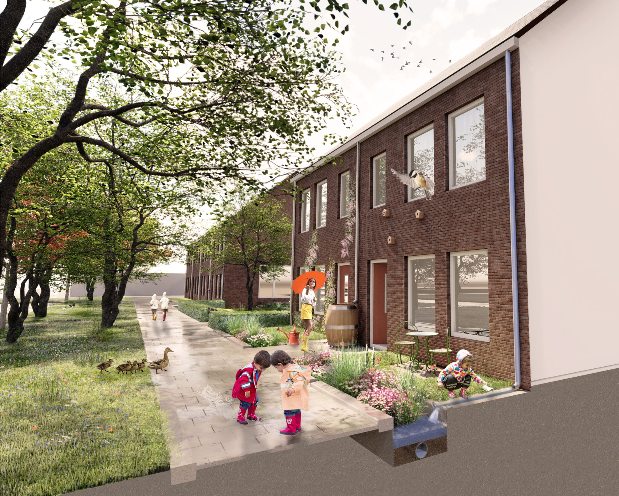 1. Landschappelijk ontwerp klimaatbestendige woonijk_Immanuelhof_beeld 1, projectenpagina
